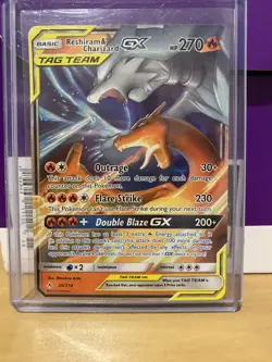 2019 Pokemon SM Unbroken Bonds Reshiram Charizard GX Tag Team Holo #20/214 - Image 1