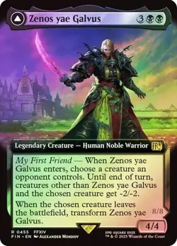 FOIL Extended Art Zenos yae Galvus, MTG, Final Fantasy, NM 0455 R - Image 1