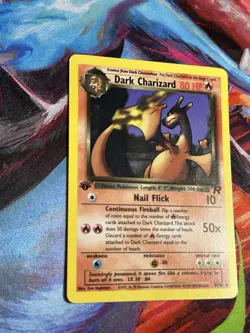 Pokemon Dark Charizard Non Holo 1st Edition 21/82 Team Rocket LP/NM Vintage WOTC - Image 4