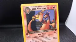 Pokemon TCG WOTC Team Rocket 1st Edition Dark Charizard 21/82 Non-Holo LP/NM - Image 2