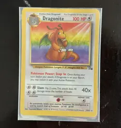 Pokemon Dragonite 100 HP 19/62 Fossil Rare Regular 1999 TCG Card - Image 1