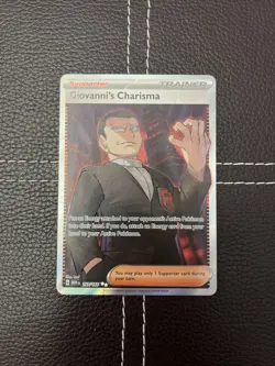 Pokemon TCG - Giovanni's Charisma - 197/165 Scarlet & Violet: 151 NM Ultra Rare - Image 1