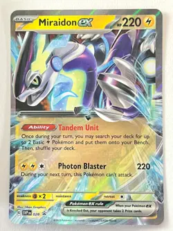 Miraidon ex SVP 028 Black Star Promo Paldea Legends Tin - Pokemon - Near Mint NM - Image 1