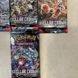 Pokemon TCG Scarlet And Violet Stellar Crown Sealed Booster Packs Lot Of 7 NEW - Image 4