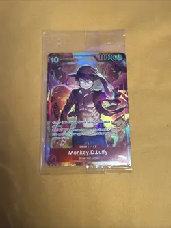 One Piece Monkey D. Luffy Sealed Promo Card ST10-006 Super Rare Treasure Booster - Image 1
