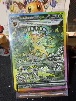 Pokemon TCG Prismatic Evolutions Leafeon EX 144/131 Special Illustration Rare - Image 3