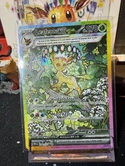 Pokemon TCG Prismatic Evolutions Leafeon EX 144/131 Special Illustration Rare - Image 4