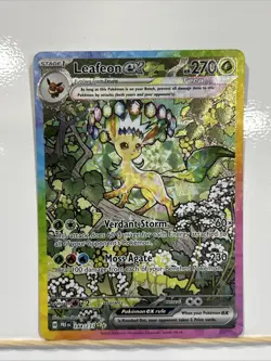 Pokemon TCG Prismatic Evolutions Leafeon EX 144/131 Special Illustration Rare - Image 1