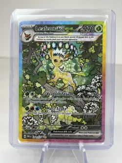 Pokemon TCG Prismatic Evolutions Leafeon EX 144/131 Special Illustration Rare - Image 1