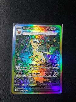 Pokemon TCG Prismatic Evolutions Leafeon EX Special Illustration Rare 144/131 - Image 1