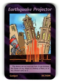 Earthquake Projector Card Unlimited INWO Illuminati New World Order Game - Image 1