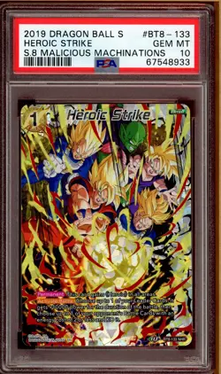 Dragon Ball Super DBS TCG CCG BT8-133 NHR Heroic Strike Holo Foil PSA 10 GEM MT - Image 5