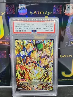 Dragon Ball Super DBS TCG CCG BT8-133 NHR Heroic Strike Holo Foil PSA 10 GEM MT - Image 1