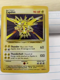 Pokemon TCG Zapdos Base Set (1999) 16/102 Unlimited Holo Rare LP Condition!! - Image 2