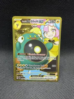 Pokemon TCG Ionos Bellibolt ex 188/159 Journey Together Gold Hyper Rare Card NM - Image 1