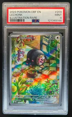 2023 Pokemon SV Obsidian Flames OBF EN Lechonk #209/197 PSA 9 - Image 1