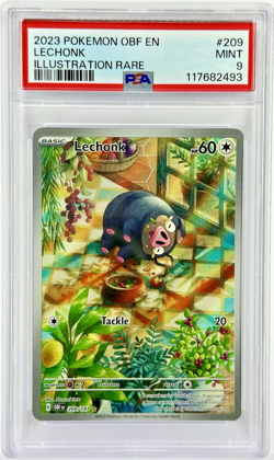 PSA 9 OBF EN Lechonk #209 IR - 2023 Pokemon Sv03: Obsidian Flames 209/197 - Image 1