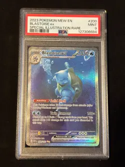 PSA 9 Blastoise EX SIR 200/165 Pokemon 151 Scarlet and Violet Graded Card - Image 1