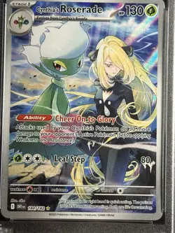 Pokemon TCG Destined Rivals Cynthia's Roserade Holo Card 184/182 PSA 9 - Image 2