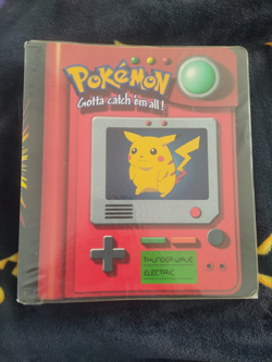 1999 Pokemon Pikachu Meowth Binder + 82 Cards Nintendo Album Collection card lot - Image 1