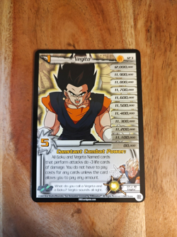 DBZ Dragon Ball Z Card Vegito #123 CCG LIMITED Rare Fusion Saga MP Non Foil - Image 1