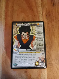 DBZ Dragon Ball Z Card Vegito #123 CCG LIMITED Rare Fusion Saga MP Non Foil - Image 2