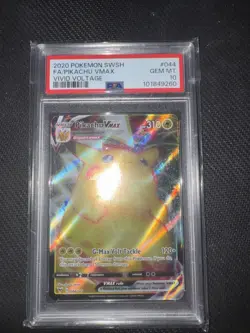 Pokemon Pikachu TCG VMAX Vivid Voltage Card 044/185 PSA 10 - Image 1