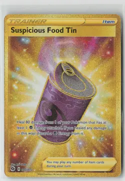 Pokemon Suspicious Food Tin (Secret) #80/73 Champion's Path Near Mint or Better - Image 1