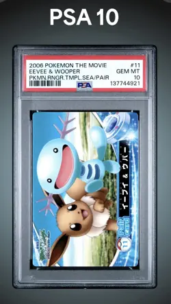 PSA 10 Eevee & Wooper Pokemon The Movie Pair Card (2006) - Image 1