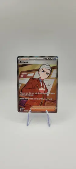 Pokemon TCG: Atticus 134/131 Full art Prismatic Evolutions NM Card - Image 1