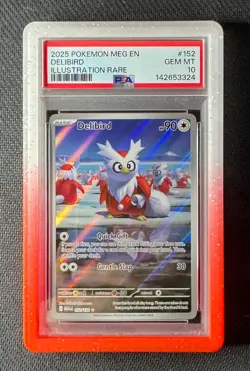 Pokemon Delibird 152 Mega Evolution PSA 10 GEM MINT - Image 1