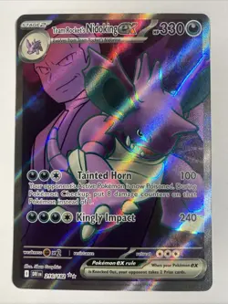 Team Rocket's Nidoking ex Full Art 216/182 Pokemon Destined Rivals - Image 1