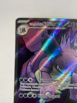 Team Rocket's Nidoking ex Full Art 216/182 Pokemon Destined Rivals - Image 2