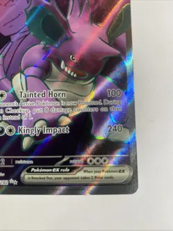 Team Rocket's Nidoking ex Full Art 216/182 Pokemon Destined Rivals - Image 4