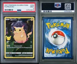 Pokemon 2021 Pikachu 005/025 25th Anniversary Stamp Celebrations PSA 9 - Image 3