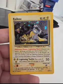 Pokemon TCG Neo Revelation Raikou Holo 13/64 Basic Lightning 2000 English - Image 1