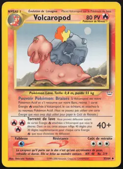 Carte Pokemon Volcaropod 33/64 Neo Revelation Francais - Image 1