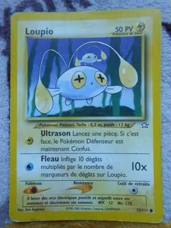 LOUPIO 50 PV 55/111 - NEO GENESIS - WIZARDS CARTE POKEMON - TRES BON ETAT - Image 1