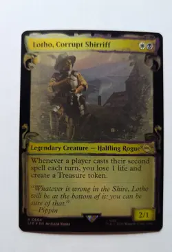1x Lotho Corrupt Shirriff Showcase Scrolls FOIL NM - Magic MTG LTR x1 - Image 1