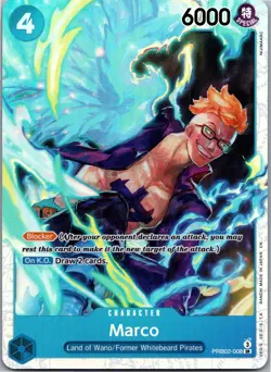 One Piece TCG Marco PRB02-008 SR NM - English Premium Booster - Image 1