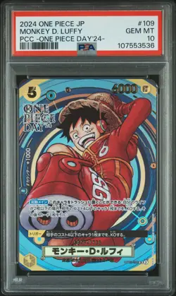 2024 ONE PIECE JAPANESE ONE PIECE DAY'24 #109 MONKEY D. LUFFY PSA 10 - Image 1