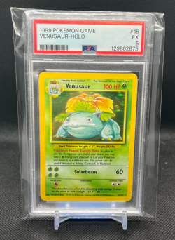 1999 Pokemon Venasaur Holo Base Set 15/102 PSA 5 - Image 1