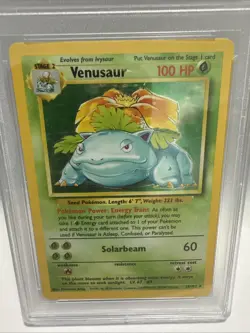 1999 Pokemon Base Set Venusaur Holo Unlimited Rare #15/102 PSA 5 - Image 3