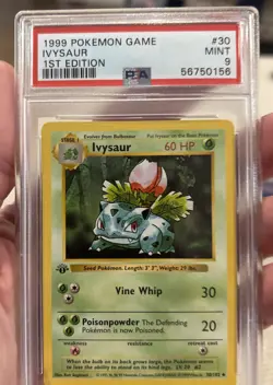Pokemon TCG 1st Edition Shadowless Ivysaur #30/102 - 1999 Base Set - PSA 9 MINT! - Image 5