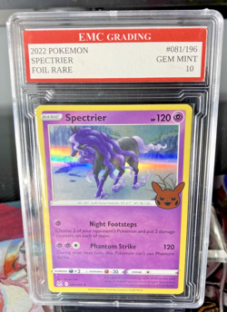 SPECTRIER #081/196 RARE FOIL Pokemon 2022 Card GRADED 10 MINT TCG CCG - Image 1