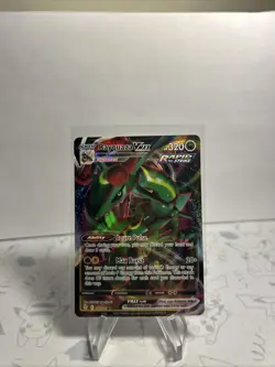 Pokemon TCG Rayquaza VMAX Evolving Skies Holo Ultra Rare Card 111/203 - Image 1