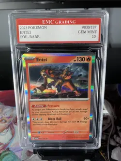 ENTEI #030/197 RARE FOIL Pokemon 2023 Card GRADED 10 MINT TCG CCG - Image 1