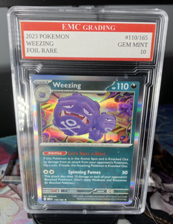 WEEZING 110/165 RARE FOIL Pokemon 2023 Card GRADED 10 MINT TCG CCG - Image 1