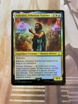 MTG - SOCRATES, ATHENIAN TEACHER [ACR] - FOIL -EX/NM [+ FREE FOIL BOOSTER!] - Image 1