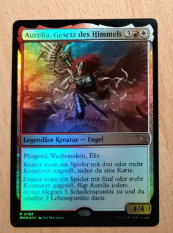 Mtg Magic: # FOIL # Aurelia, Gesetz des Himmels / the Law Above, DEUTSCH Engel - Image 1